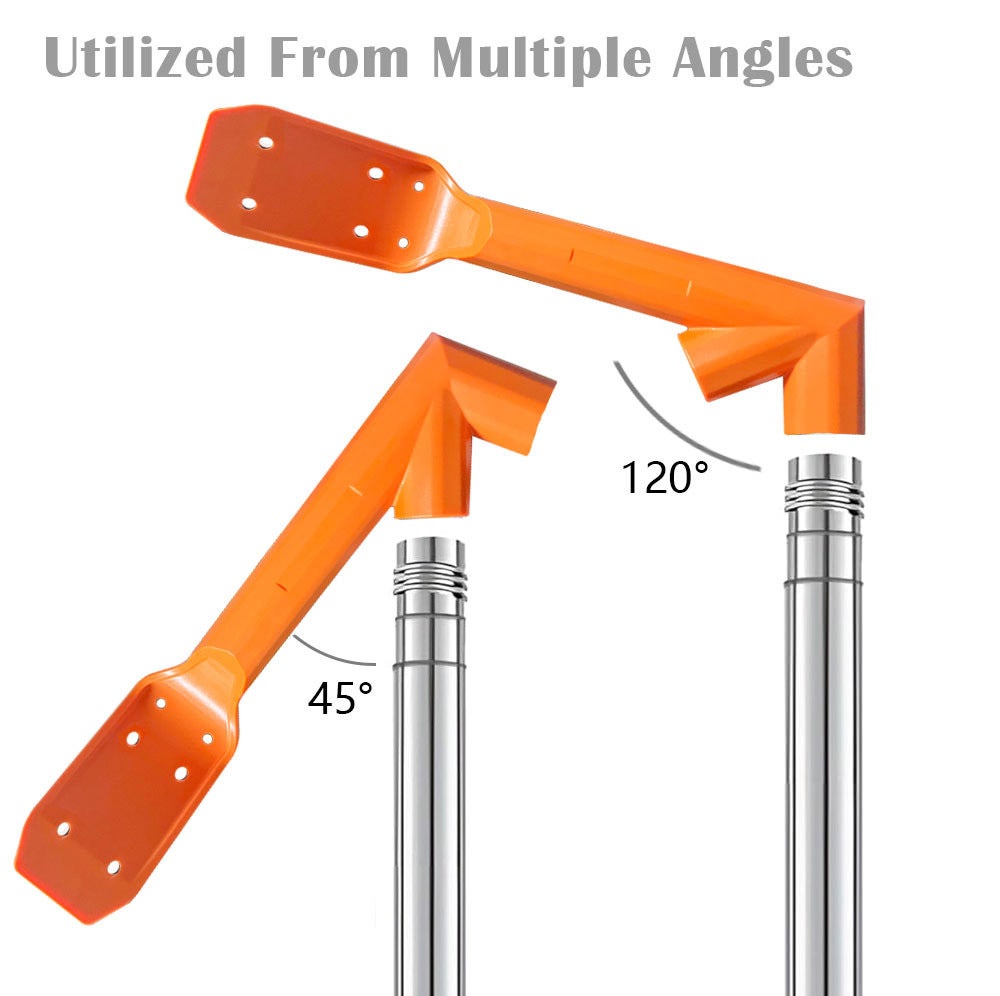 Nettoyeur de gouttières multifonctionnel, outil de nettoyage de feuilles à manche télescopique, pelle à feuilles pour gouttières de toit et de jardin - 5