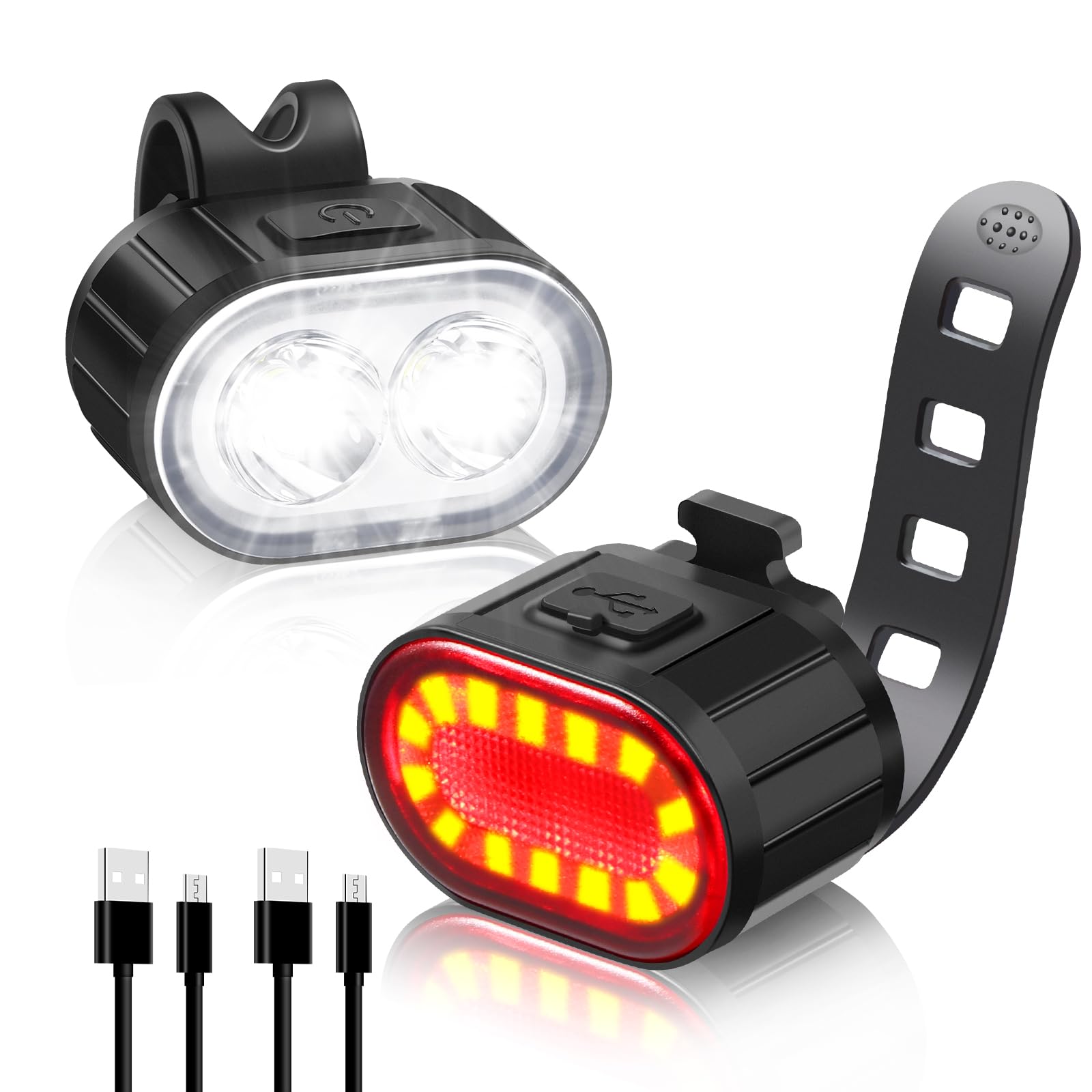 Lumière Led Pour Vélo | Phare De Vélo,Klaxon, Phare De Vélo 5 En 1 Lumière Led Pour Vélo | Phare De Vélo,Klaxon, Phare De Vélo 5 En 1