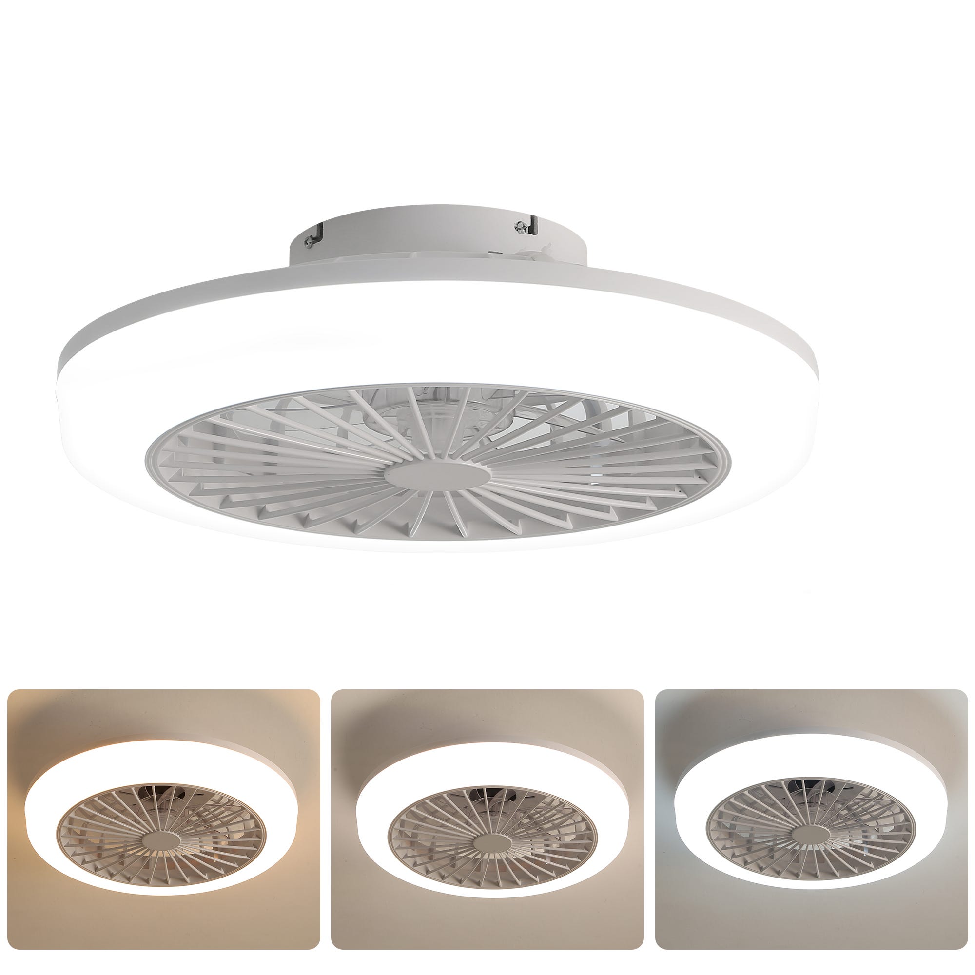 Izrielar Ventilador De Techo Con Iluminación Y Mando A Distancia, 80W