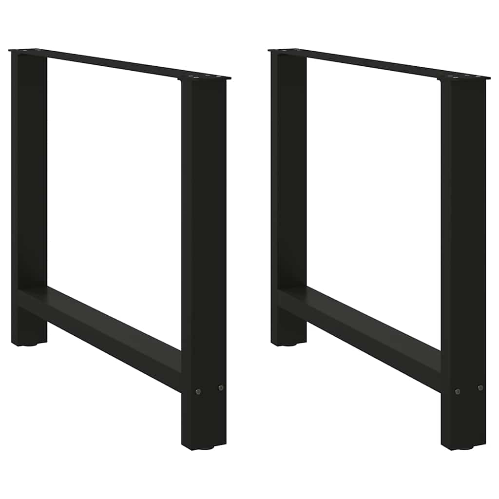 Nogi do stołu jadalnego czarne 2 szt. 100x(72-73) cm stal vidaXL