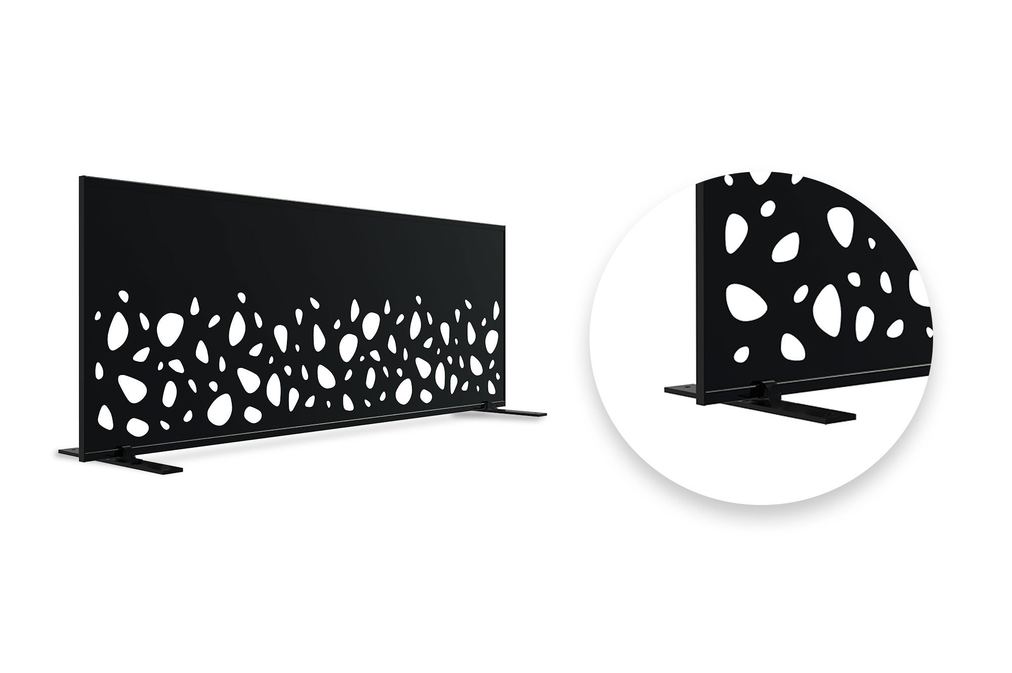 Lot de 2 panneaux décoratifs SUNNY Noir H.160cm motifs côté gauche - 9
