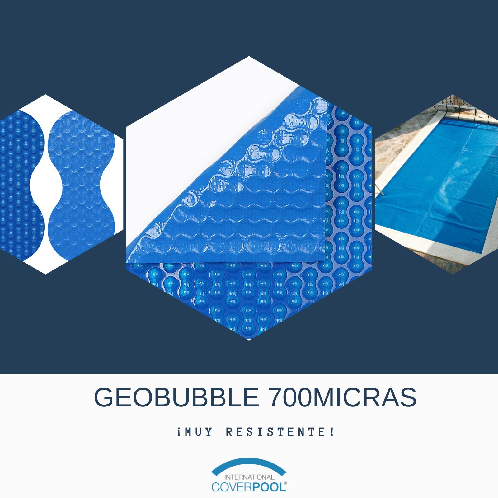 Bâche thermique 700 microns Geobubble de 5 x 2,5m avec renfort autour du contour - 2