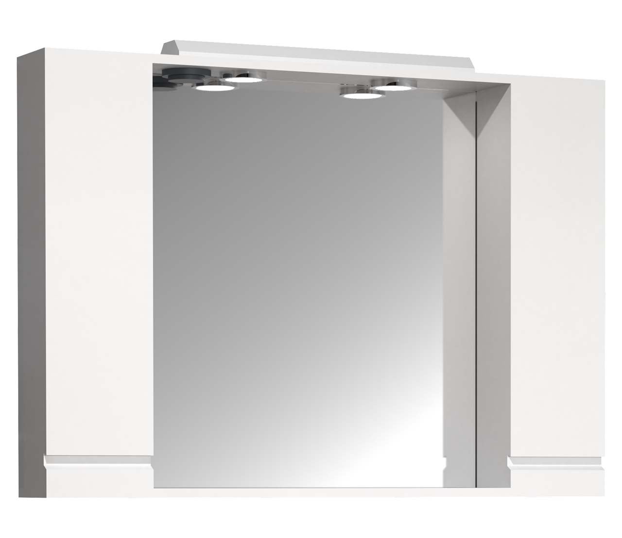VCM Armoire de toilette Silora Blanc H. 71 x B. 100 x T. 14 cm - 2