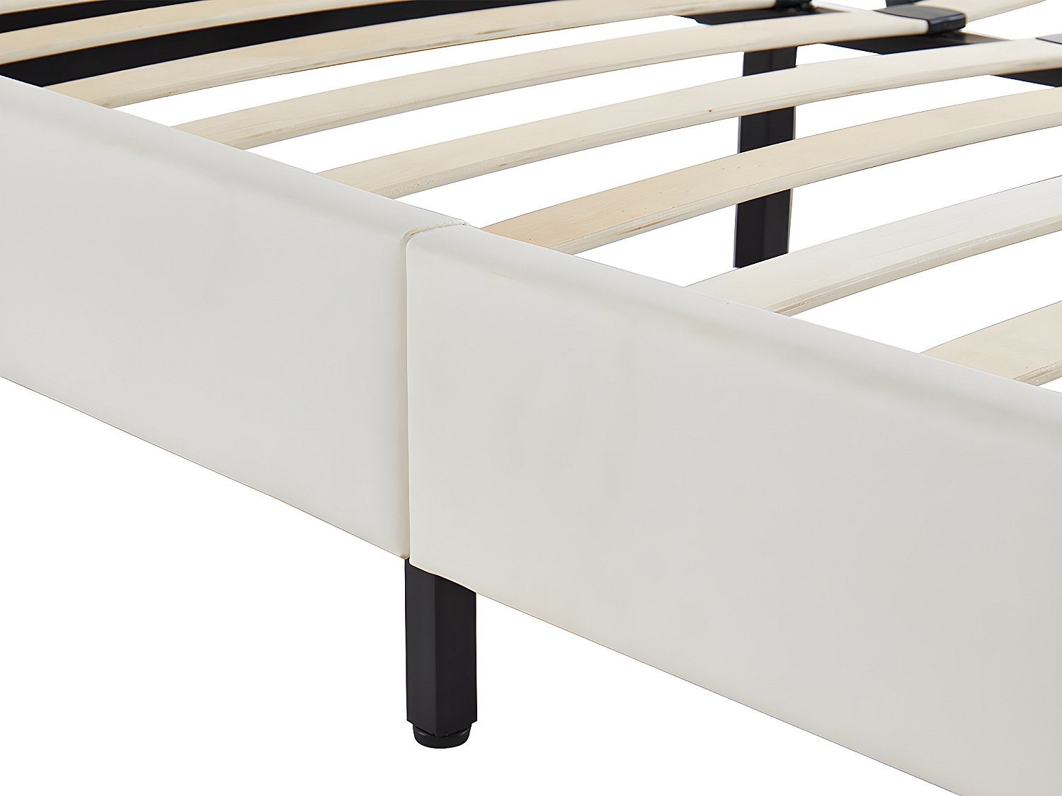 Lit 140 x 190 cm - Simili - Blanc - CORNELIUS II - 7