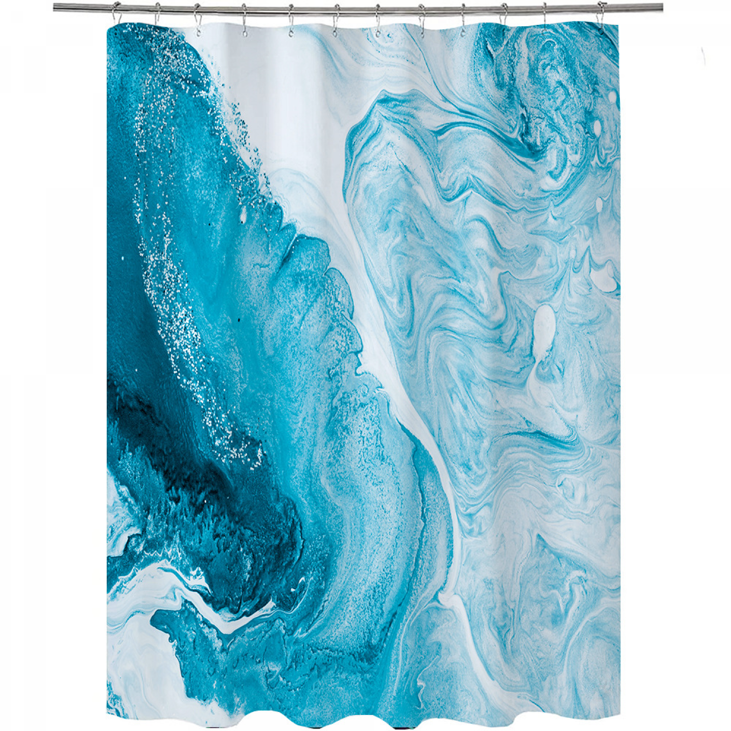 Zasłona prysznicowa z nadrukiem Blue Ocean, 100 cm x 180 cm