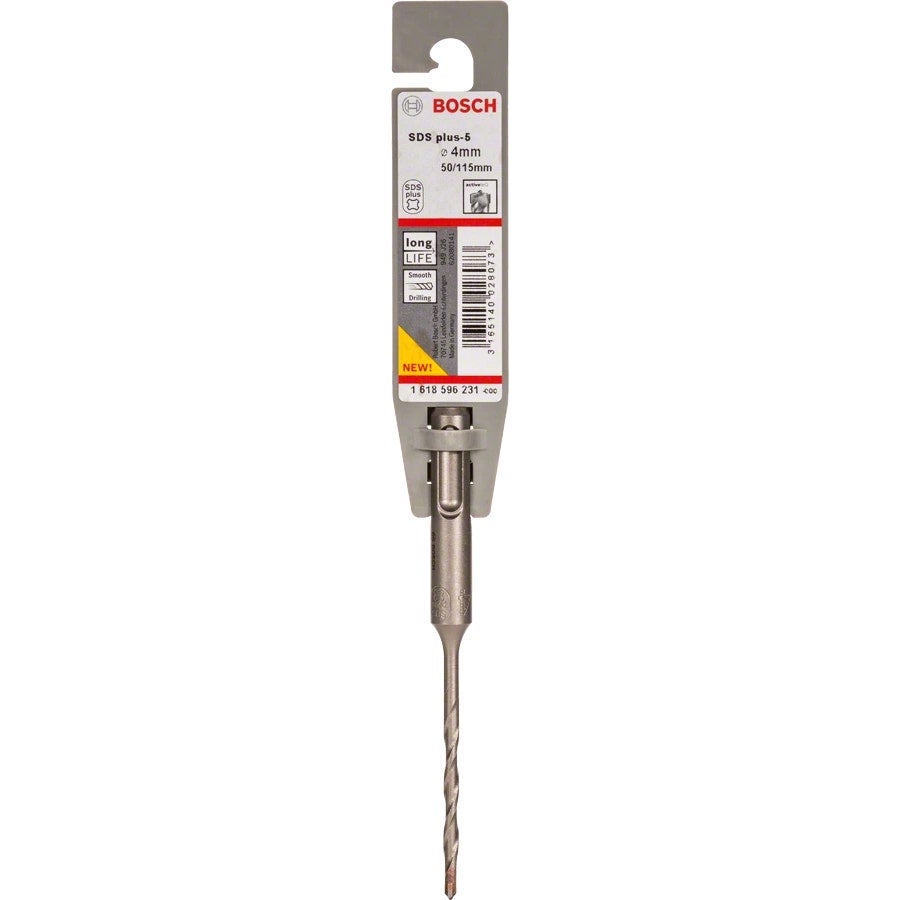 Bosch Professional - Foret 4mm béton SDS PLUS-5 4x50x115mm 2 taillants - 1618596231 - 2