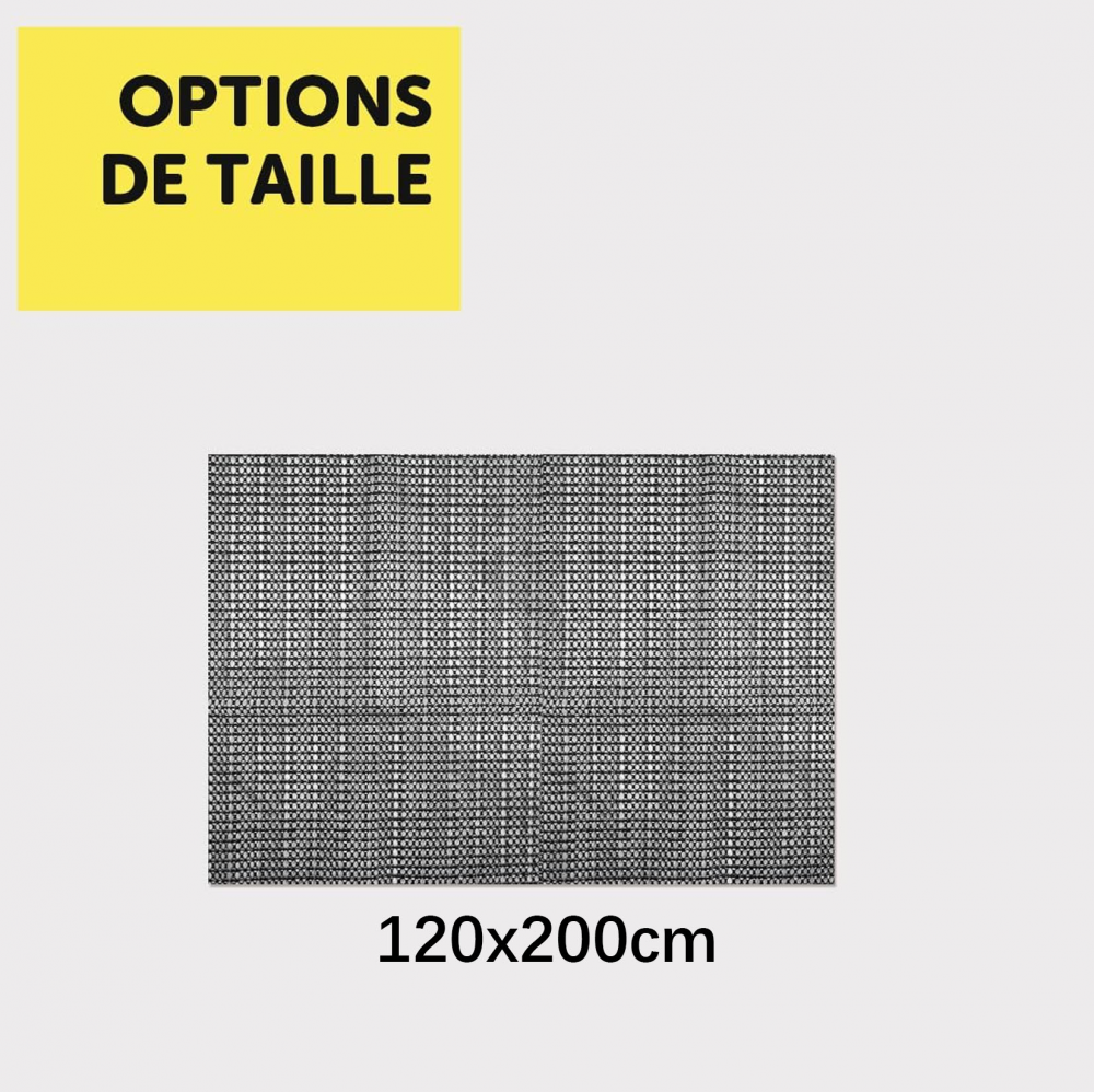 Tapete antiderrapante, 120x200cm, proteção para carpetes, fácil de lavar e cortar, preto - 2