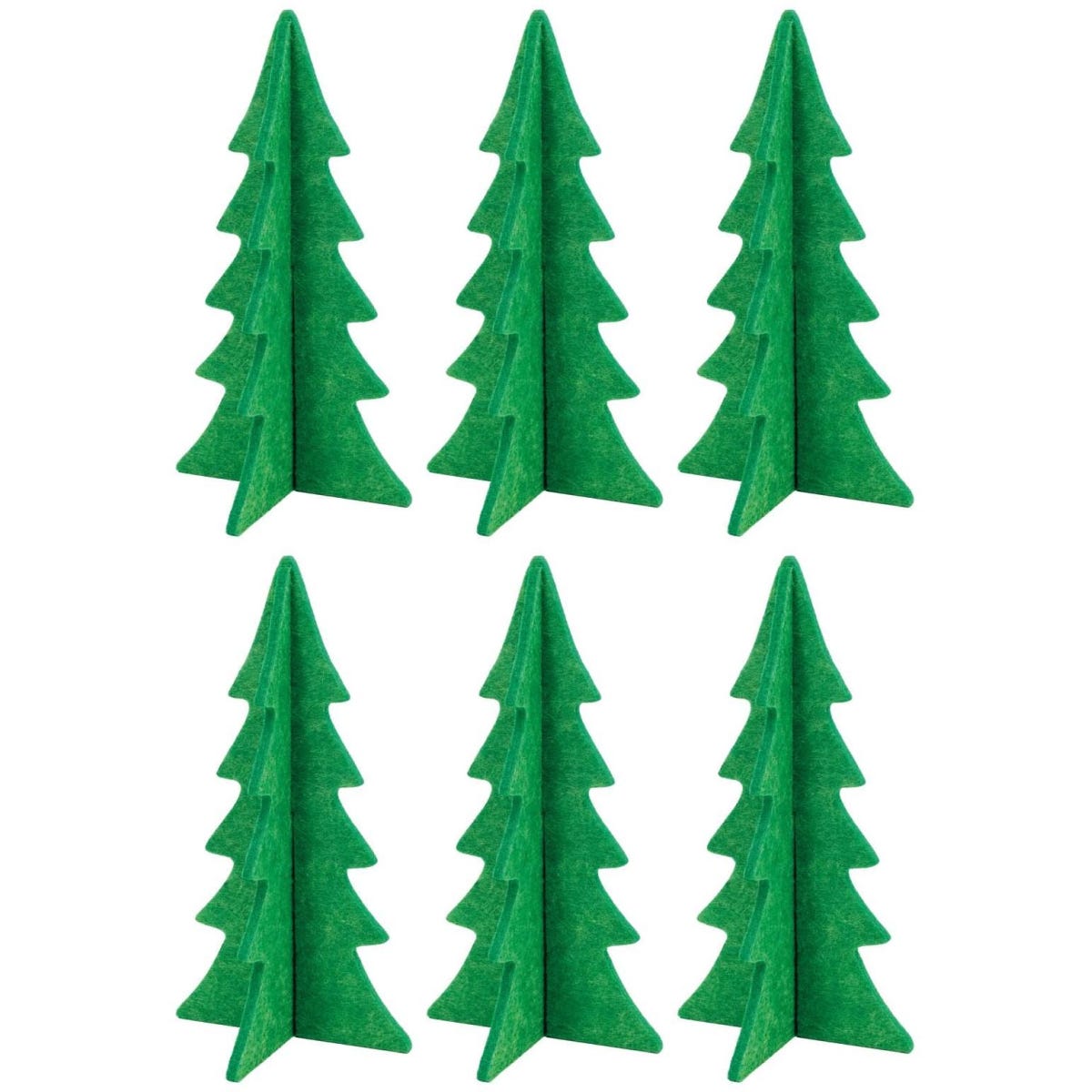 Lot De 5 Mini Sapins De Noël En Verre Cristal Vert - Décoration De Table Ou D Lot De 5 Mini Sapins De Noël En Verre Cristal Vert - Décoration De Table Ou D
