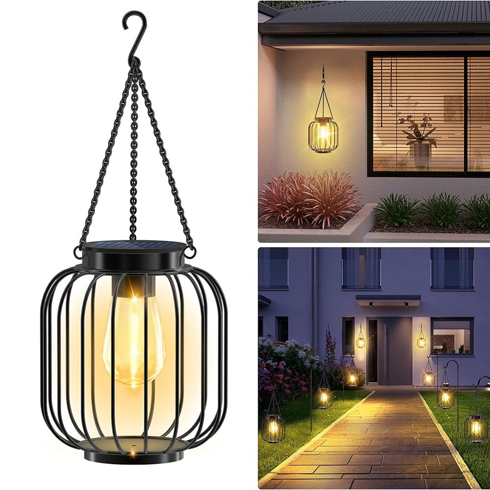 Suspension LED Vintage à Piles, Lampe De Camping Suspendue à Flamme