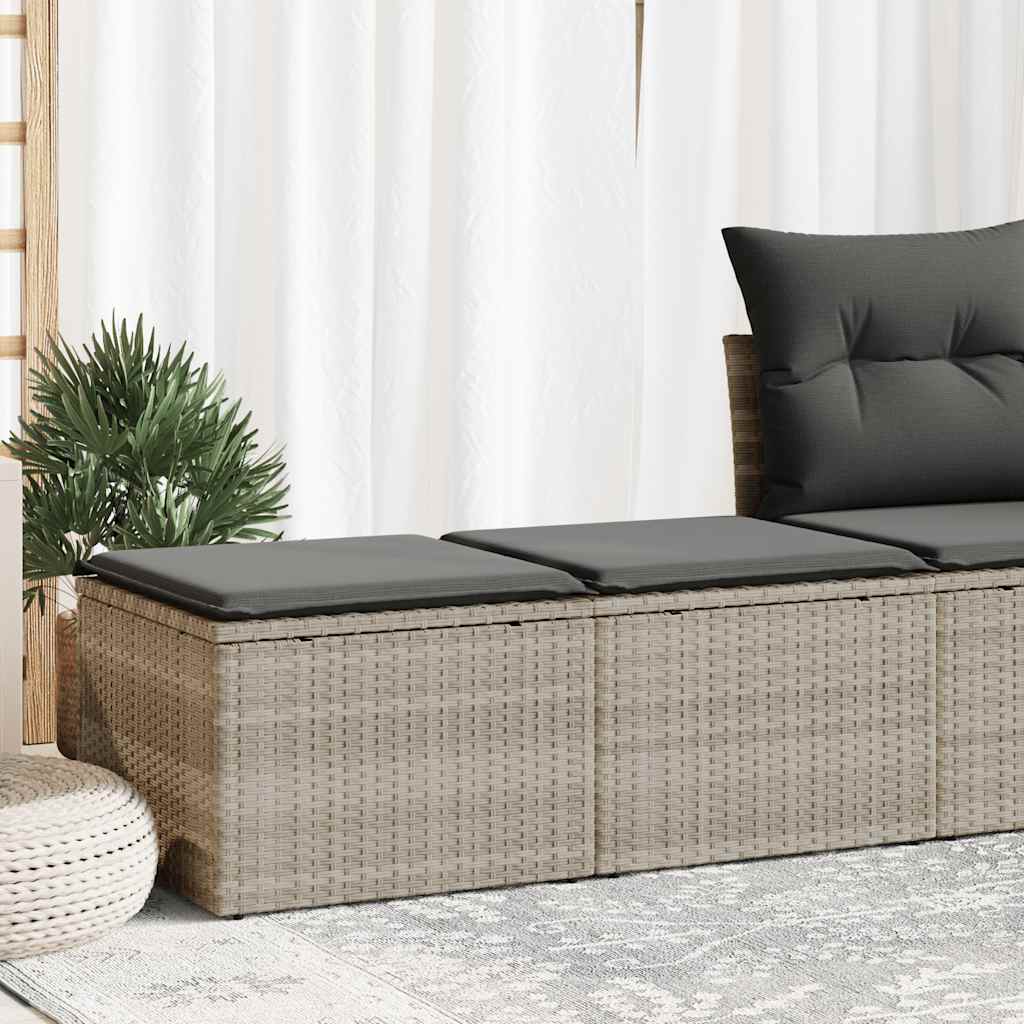 2-cz sofa ogrodowa z poduszkami, jasnoszary, rattan PE i akacja vidaXL
