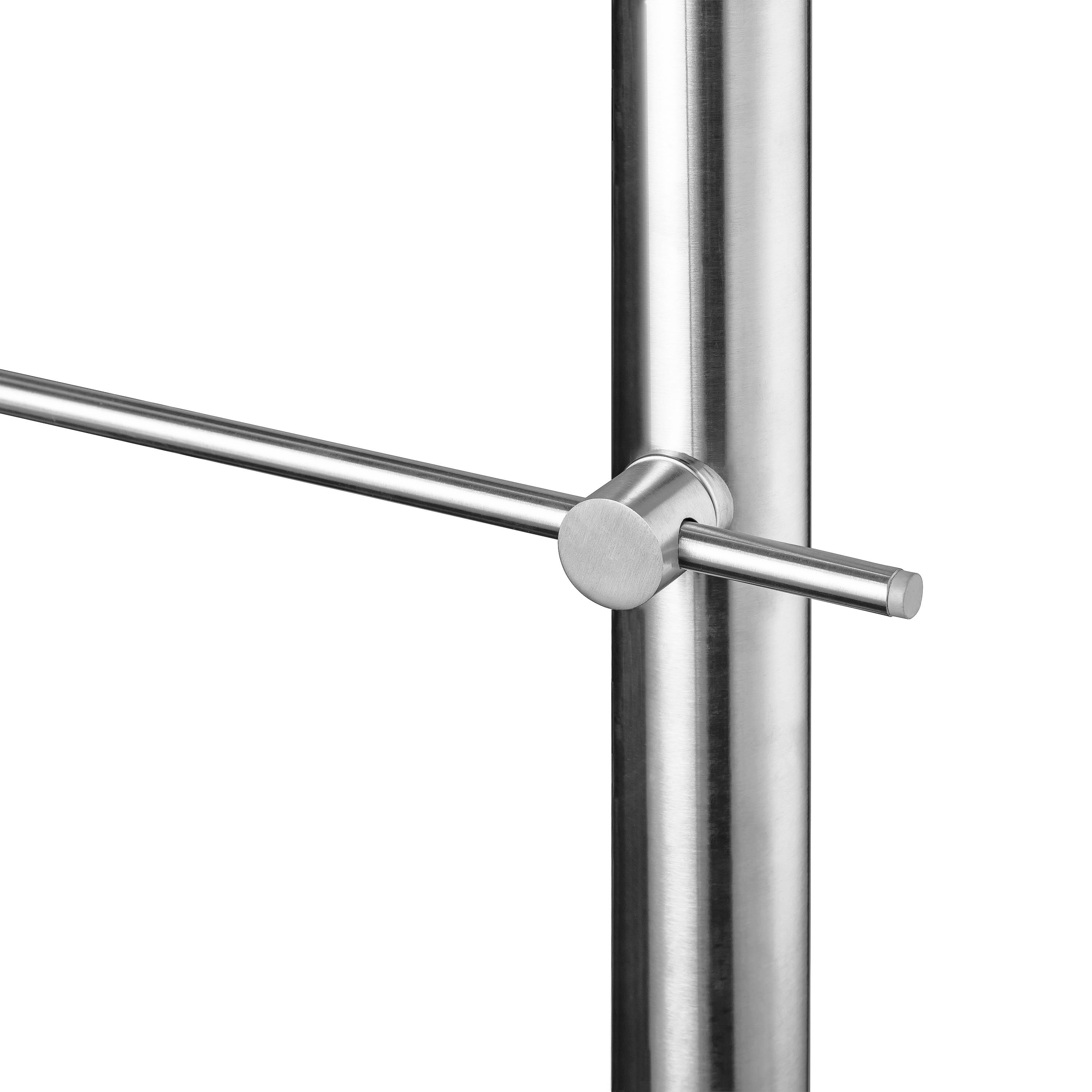 Garde-corps 120cm avec main courante, en acier inoxydable 201, pour intérieur et extérieur, garde-corps avec 3 traverses - 5