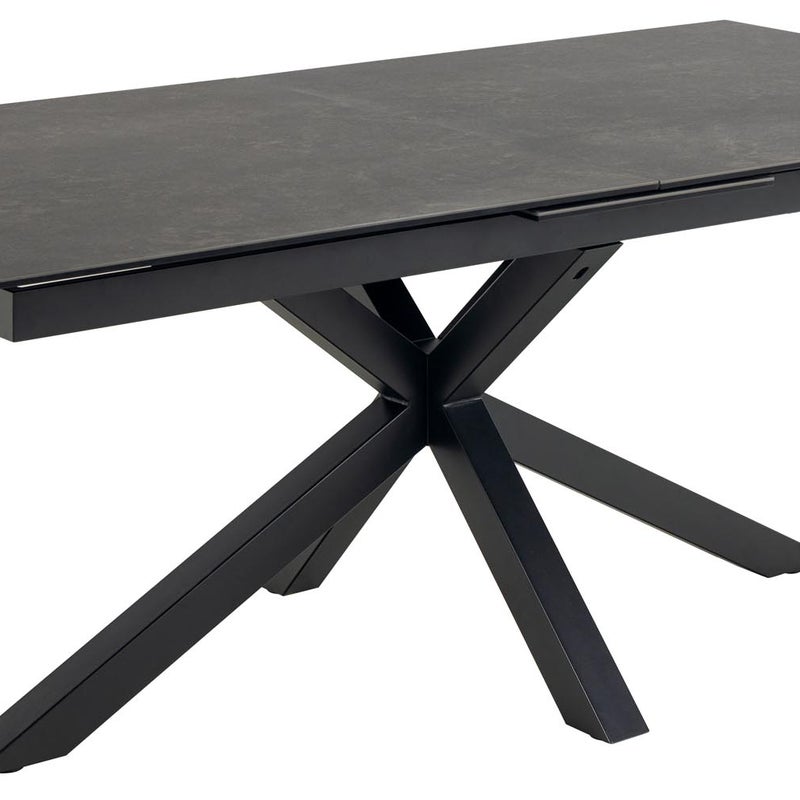 Heaven stół do jadalni 100x200/240cm zawiera dodatkowe blaty, 1 czarny.
