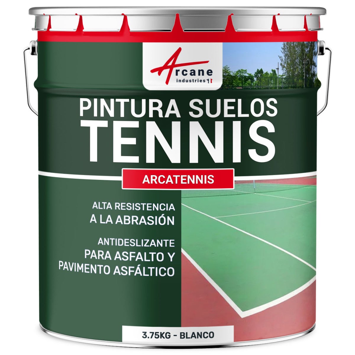 Pintura para pista de tenis, antideslizante - ARCATENNIS - 15 kg (hasta 30 m² en 2 capas) Azul - ARCANE INDUSTRIES - 4