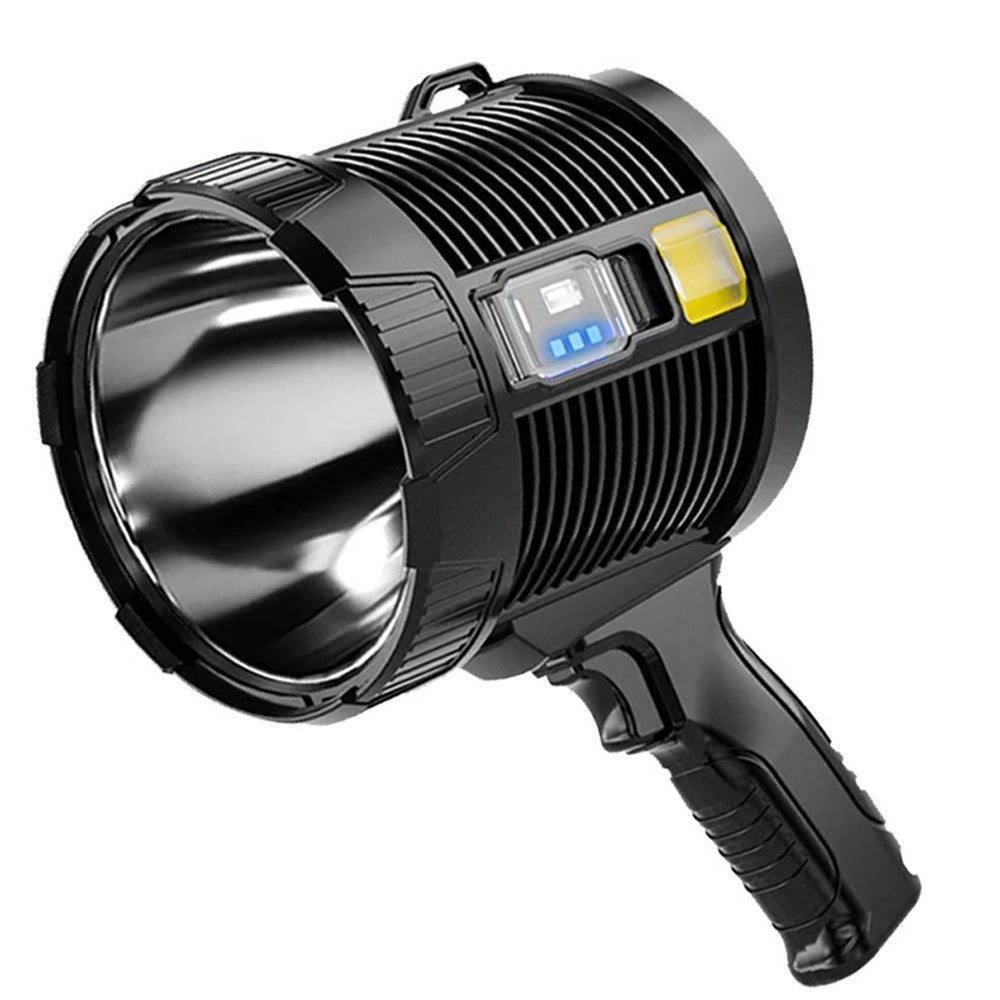 Lampe Torche Solaire Puissante 8 LED - 1200 MAh - Recharge USB/solaire - Étanche - Projecteur Jusqu'à 500 M - 10