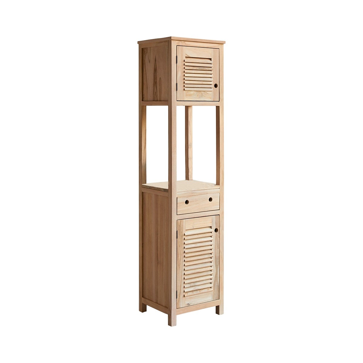 Tikamoon Scaffale a colonna in legno di teak porta oggetti arredo bagno 190cm Tikamoon - 7