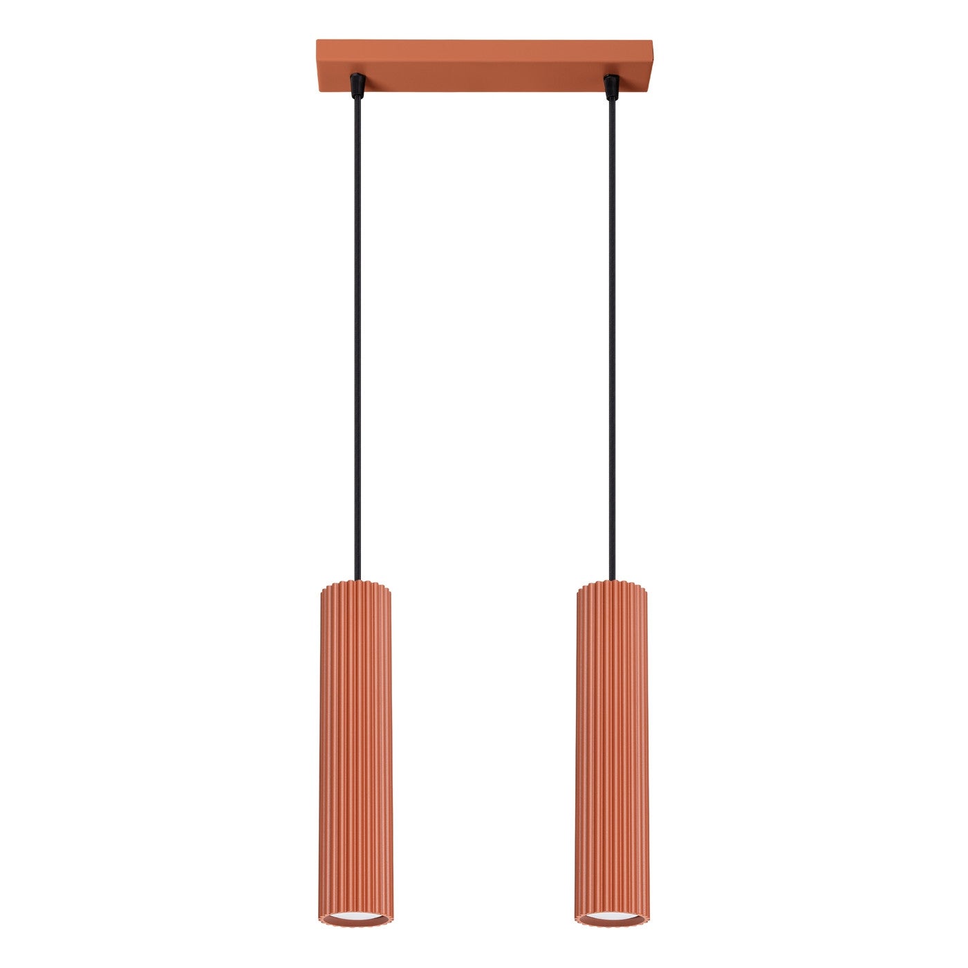 Lampa wisząca Karbon ochra czerwono-czarna 2xGU10x10W do kuchni wym: 90 x 30 x 6,5 cm aluminium Sollux Lighting