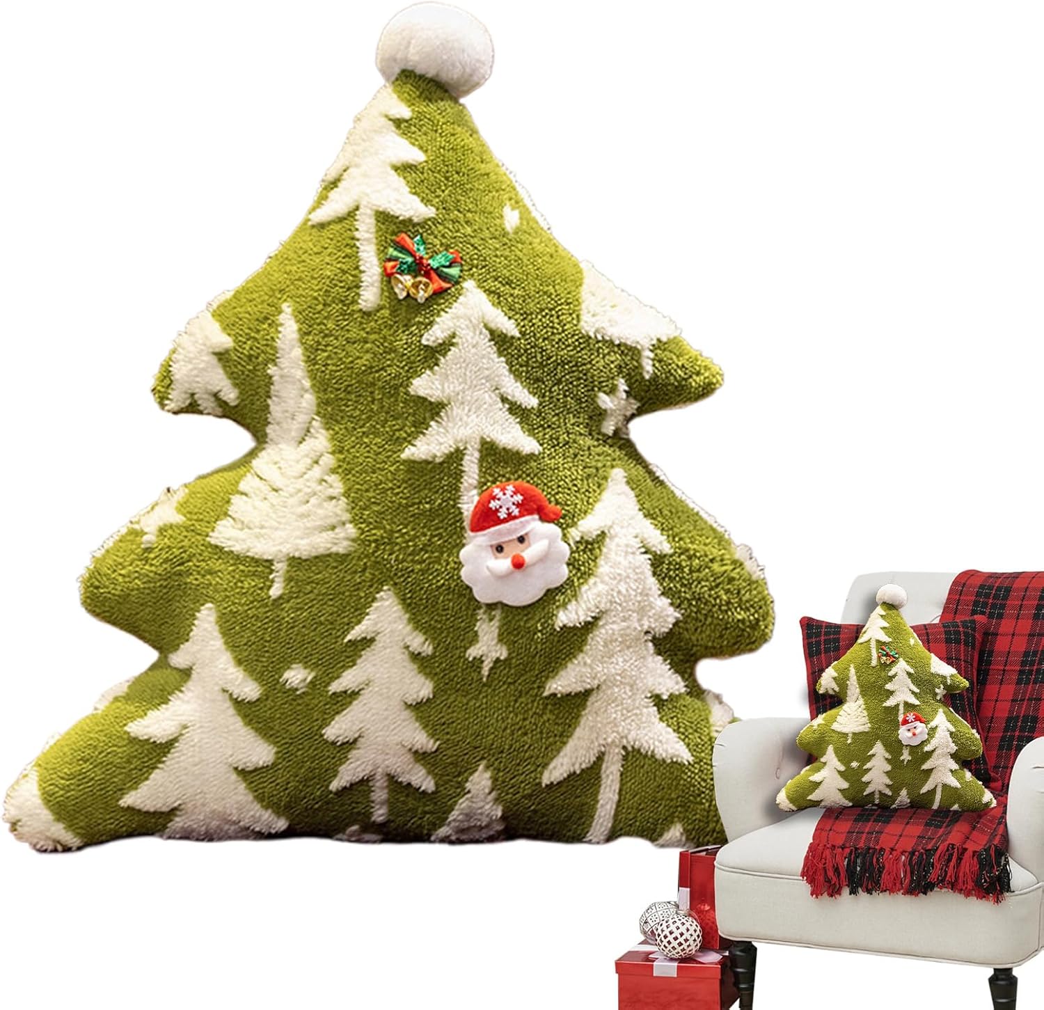 Tikwisdom Avocat vert de 35 cm, jouet en peluche douce pour la sieste, coussin accroupi de bureau, oreiller chaud pour les mains, oreiller ergonomique