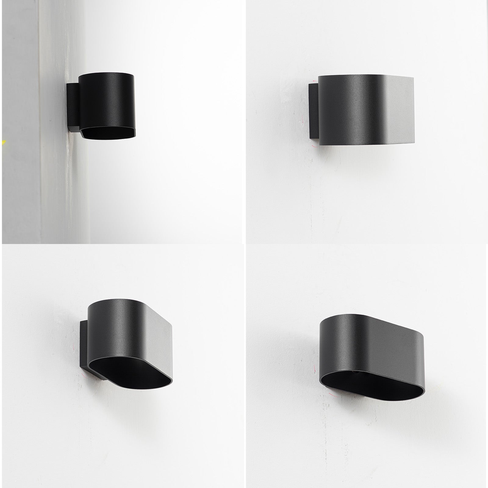 Aplique de pared interior de aluminio negro con iluminación arriba y abajo, casquillo G9 (bombilla no incluida) - 2