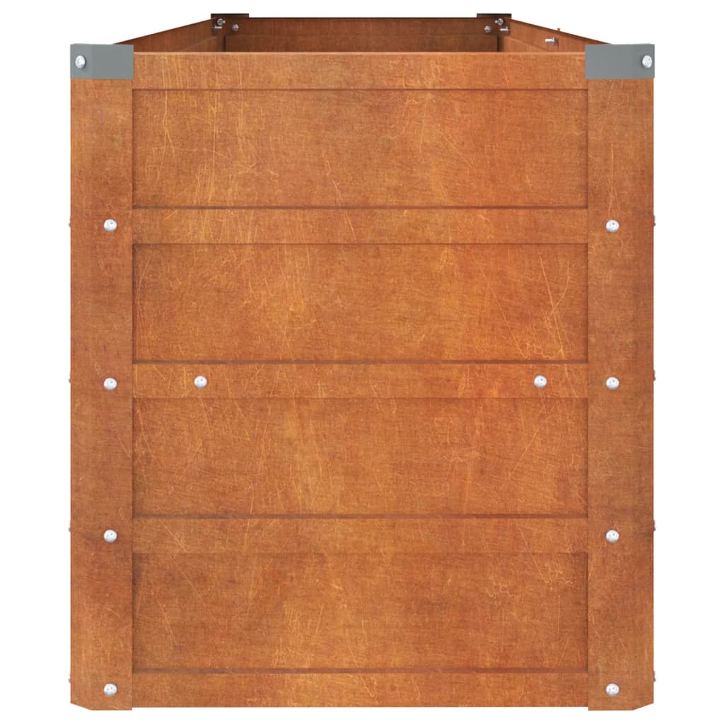 vidaXL Letto Rialzato da Giardino Ruggine 160x40x45 cm Acciaio Corten - 5