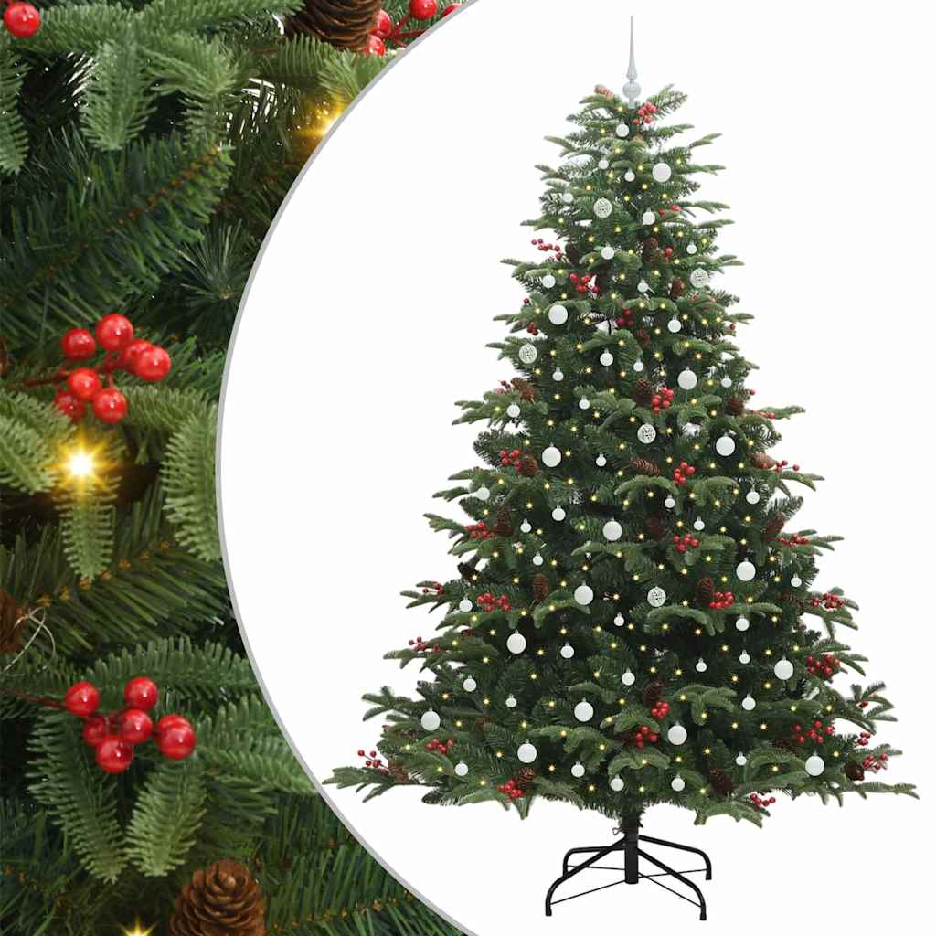 Sztuczna choinka Zielony 240 cm PVC, Metal i Plastik
