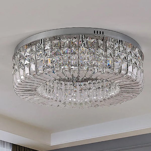 12 W ściemnialna okrągła lampa sufitowa LED – 3-kolorowa kryształowa oprawa oświetleniowa do montażu wpuszczanego, europejski do salonu/wystroju,40 cm - 3