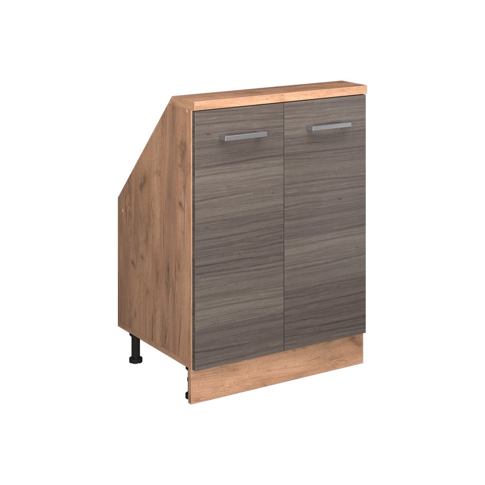Vicco Szafka kuchenna na dach skośny R-Line, Szlachetna szarość, 60 cm z 2 drzwiami