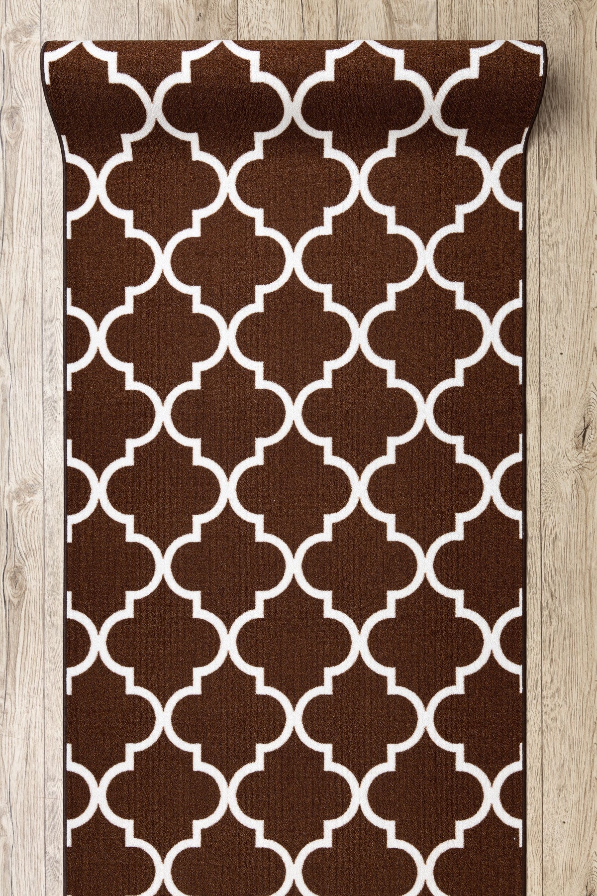 TAPIS DE COULOIR ANTIDÉRAPANT TRÈFLE MAROCAIN marron TRELLIS 100 cm 30351 100x550 cm - 4