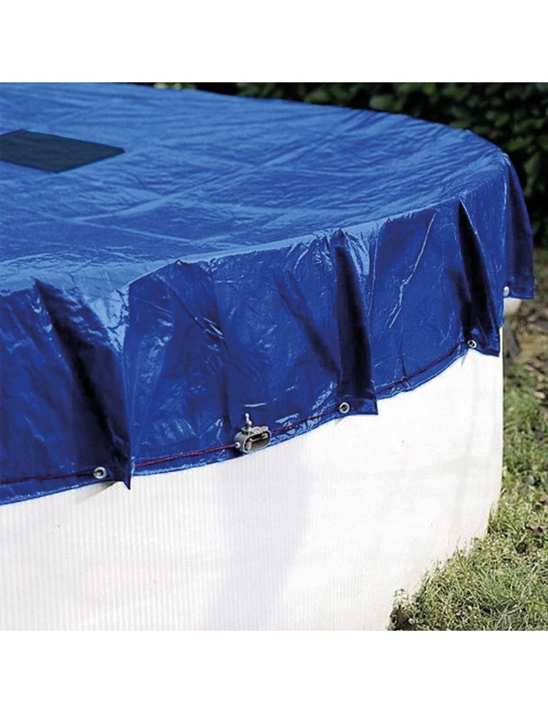 Bâche piscine ronde (Couleur: Bleu - Dimensions: Diamètre 4.2m) | Leroy ...
