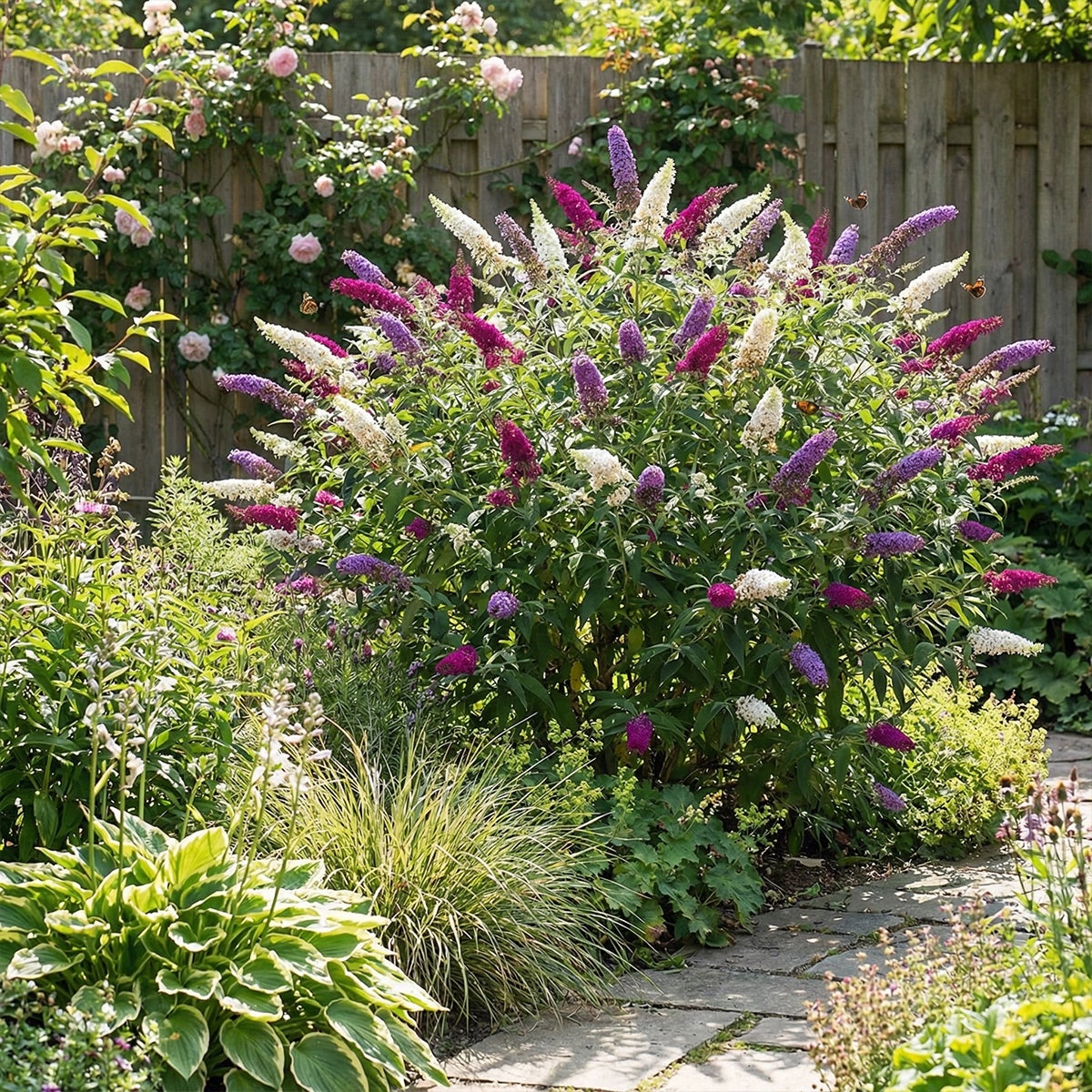 Buddleja Davidii Tricolor - Fleurs tricolores - Arbre aux papillons - H. 30-40 cm - P. 17 cm - 2