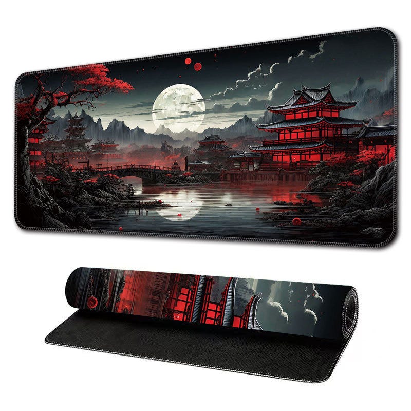 Tappetino Per Mouse Shalysong In Gomma Antiscivolo – Bordi Cuciti – 26,2 X 20,8 Cm – Per Ufficio, Gaming E Casa – Nero