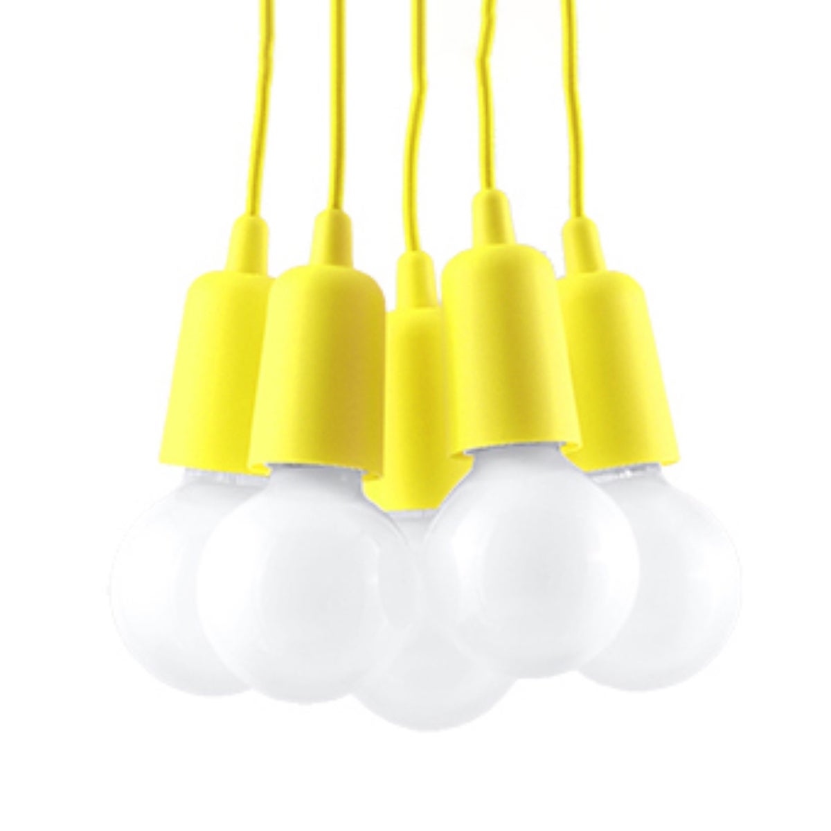 Lampa wisząca Diego żółta 5xE27x60W wym: 100 x 10 x 10 cm tworzywo sztuczne Sollux Lighting