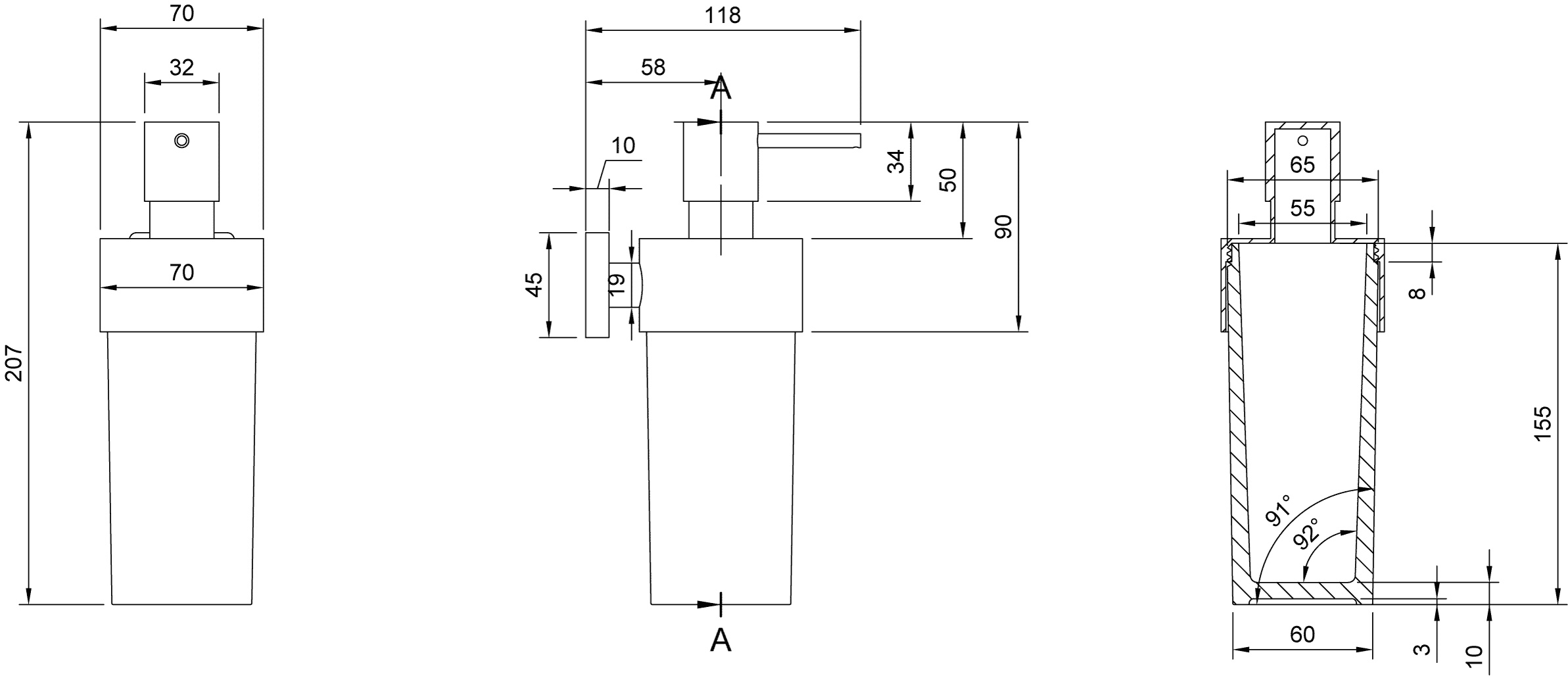 Distributore di sapone VILLEROY ET BOCH Elements - Cromo lucido - 5