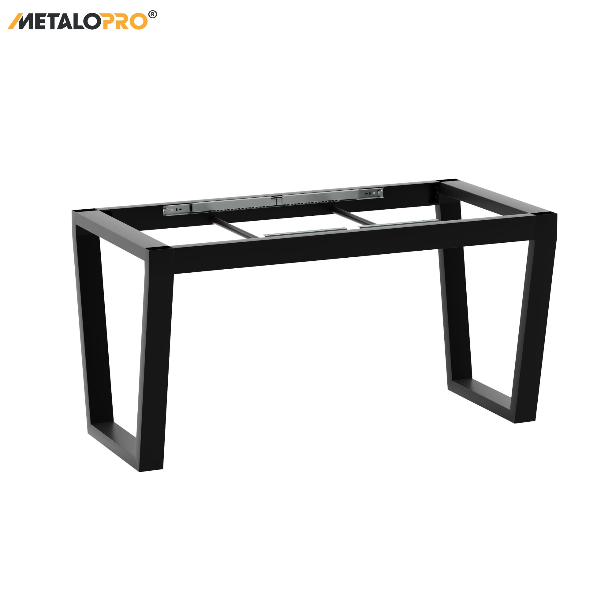 MetaloPro Atria Split - Pied de table extensible trapèze, stable, parfait pour table à manger, salon ou cuisine, avec cadre en métal durable - 2