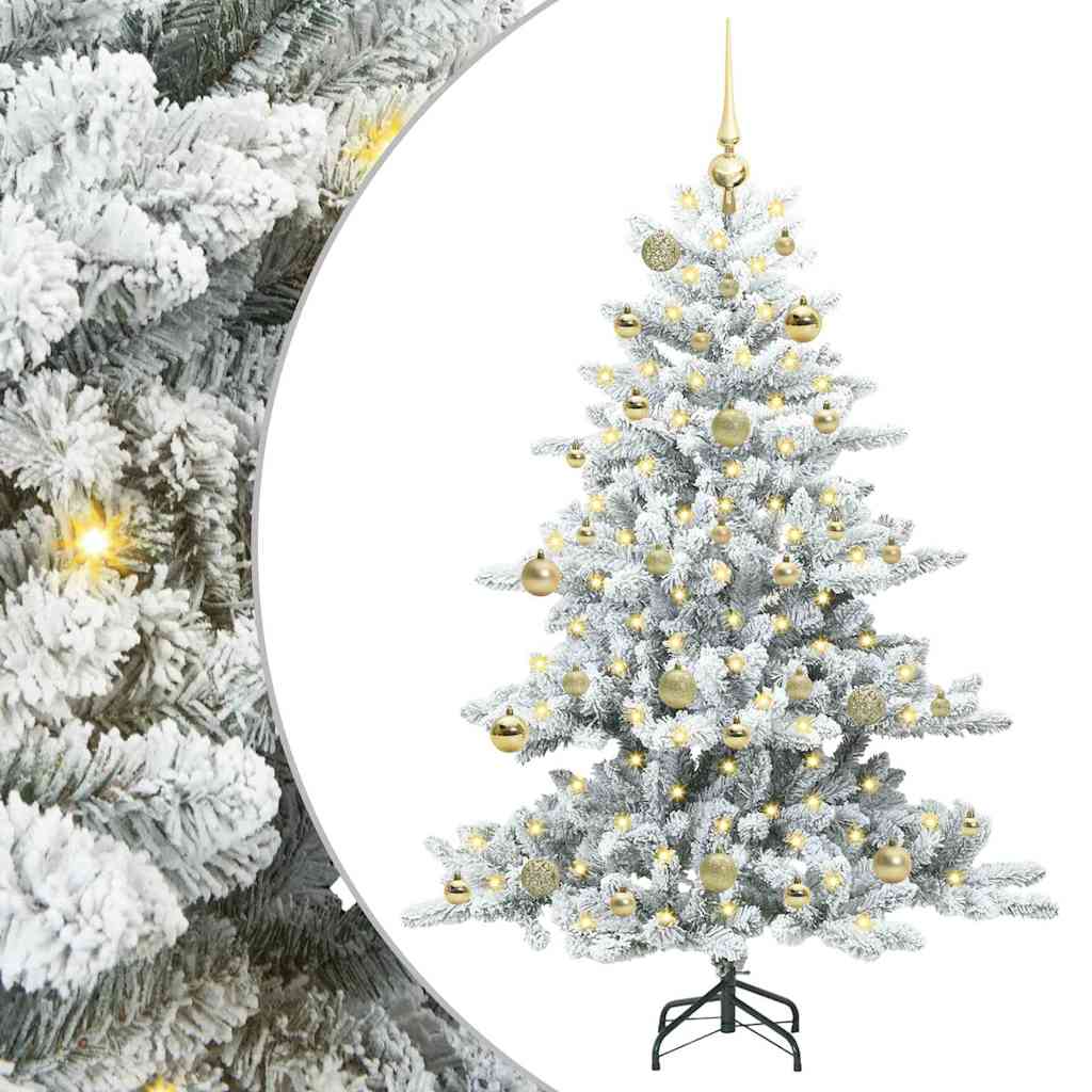 Sztuczna choinka z zawiasami z 150 diodami LED 150 cm PVC