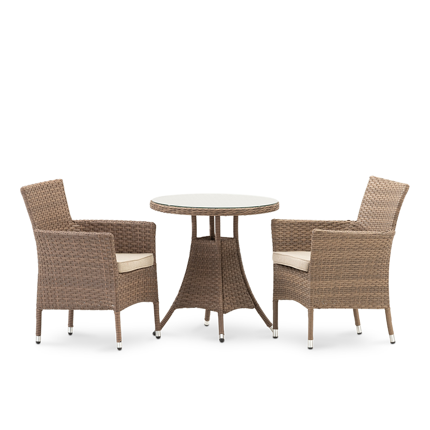 Ensemble de salle à manger / balcon table de jardin ronde 70 cm et 2 ...