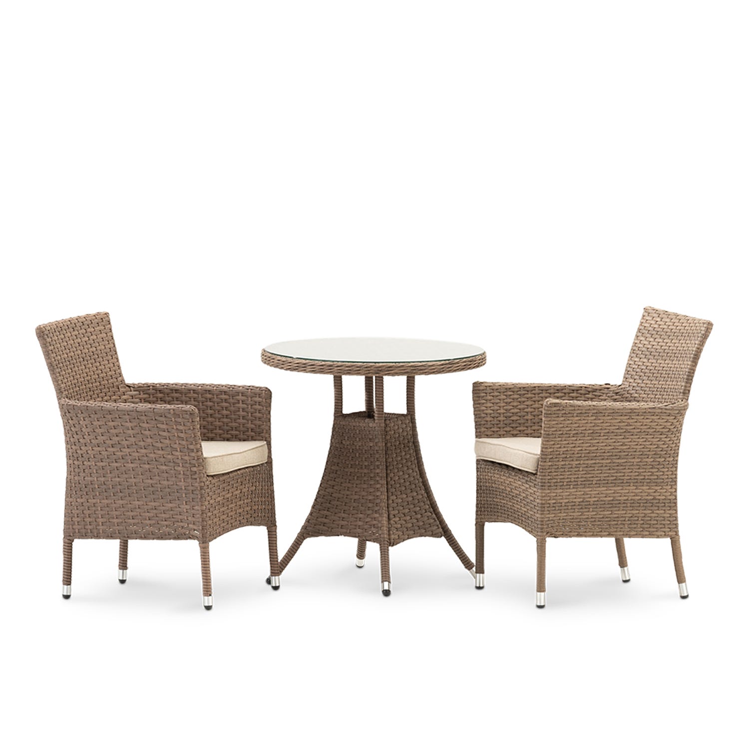 Ensemble de salle à manger / balcon table de jardin ronde 70 cm et 2 ...