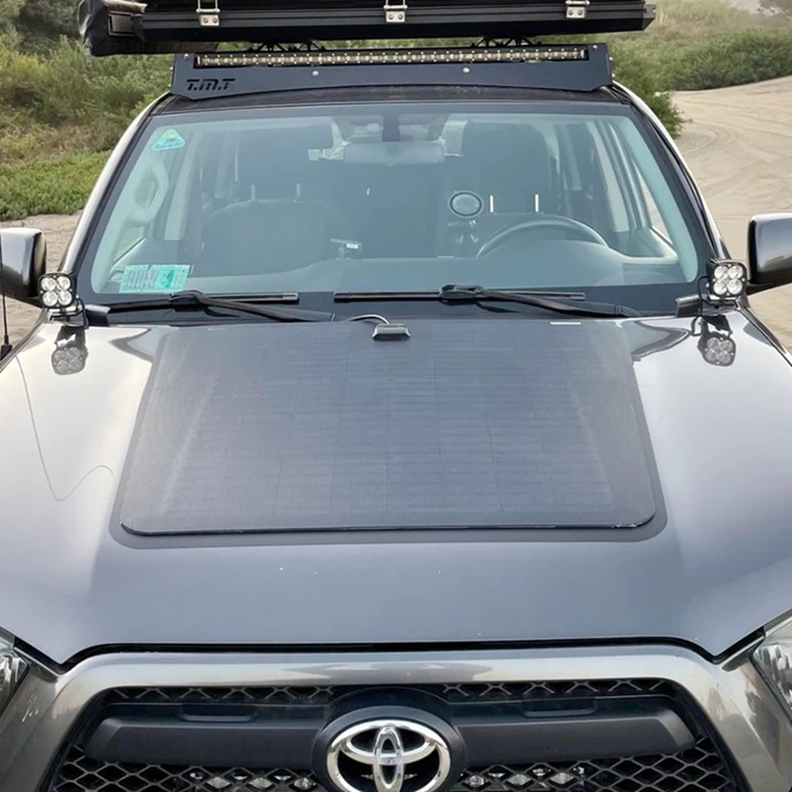 Panneau solaire flexible 100 W 12 V pour le capot d'un Toyota 4Runner (4e et 5e générations, 2003-2024)&nbsp;: énergie solaire pour les campeurs et les voy - 4