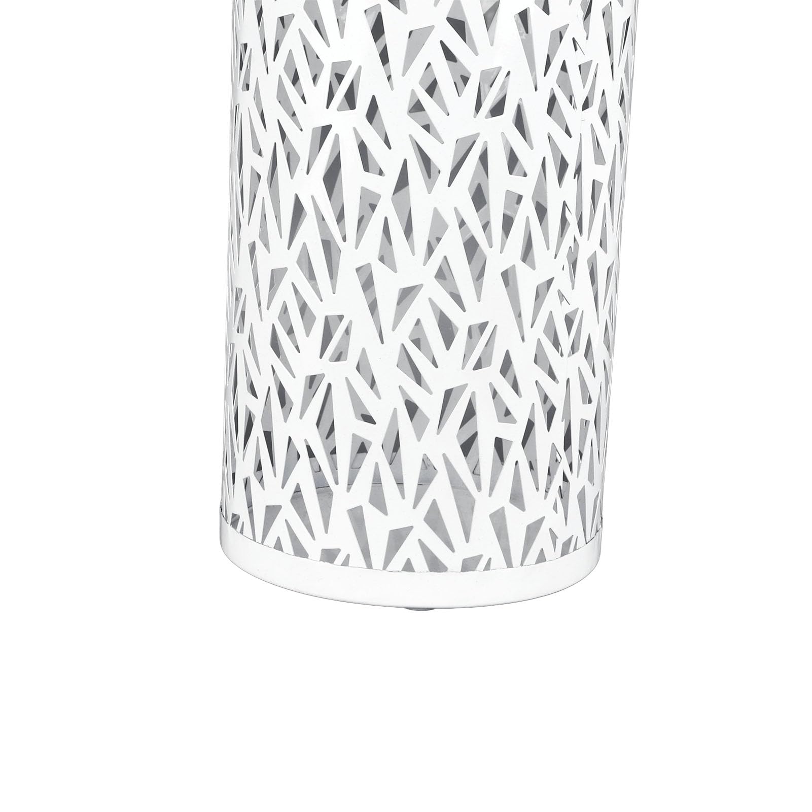 Porte-parapluie rond métal blanc 23x15 cm ajouré résistant rustique bureau entrée maison – ComfortXL - 9