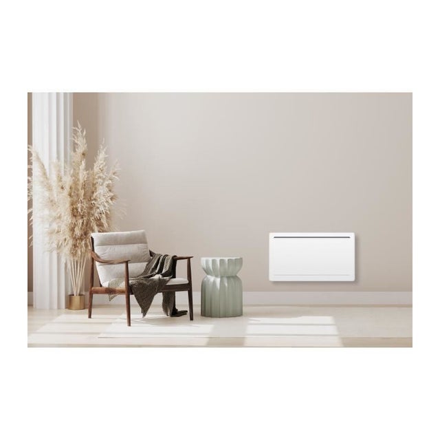 Radiateur électrique fixe à inertie sèche 1000W OCEANIC Rubis - Design galbé - Wit - NF