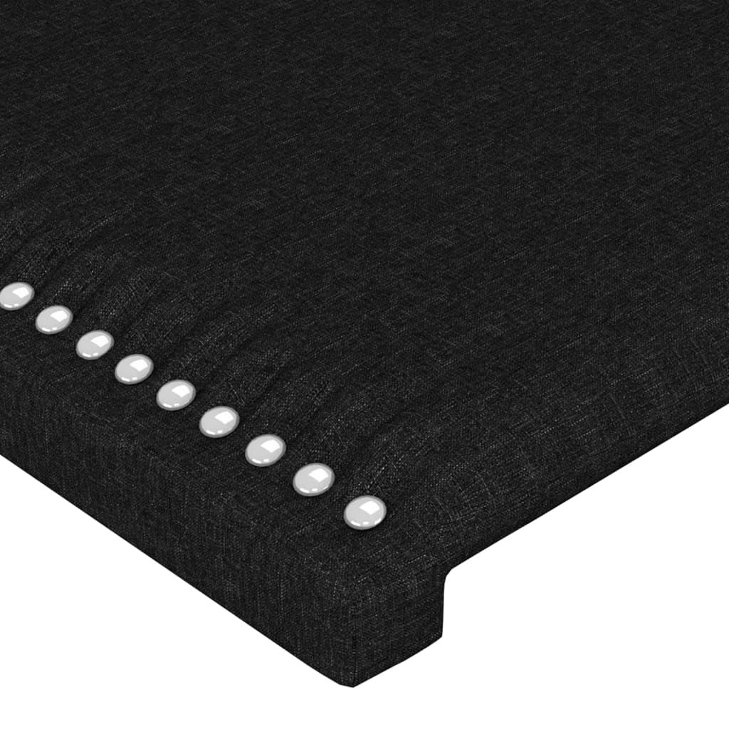 vidaXL Estructura de cama con cabecero de tela negro 180x200 cm - 9
