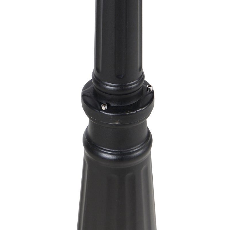 Qazqa classic-antique lanterne extérieure pour jardin - Havana - noir, max. 60w, e27, 220cm, IP44, à 3 lumières - 9