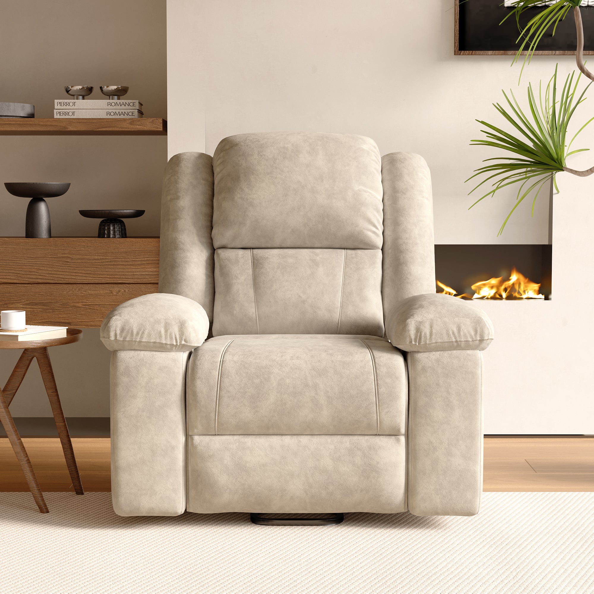 Fauteuil releveur électrique,fauteuil massant relaxation avec fonction massage et chaleur,aide à la verticalisation,chauffage,repose-pieds,port usb - 5