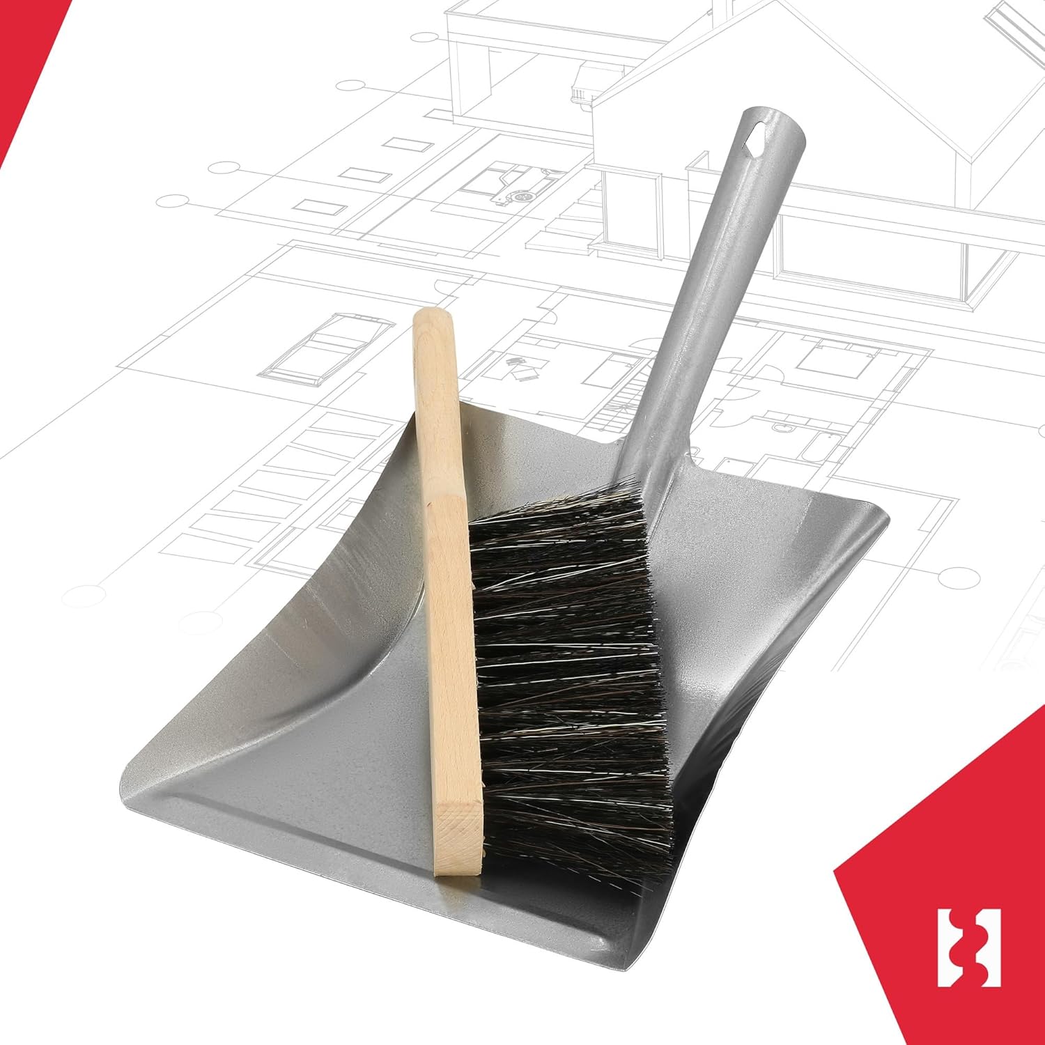 Scopetta e paletta con manico in acciaio zincato - KOTARBAU - 9