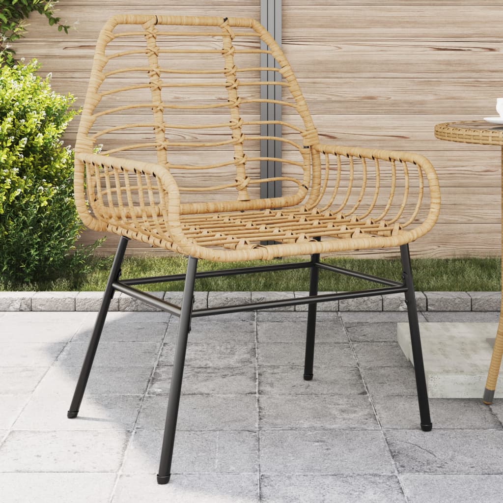 Mobile da giardino con cuscini 6 pz in resina intrecciata beige | Leroy