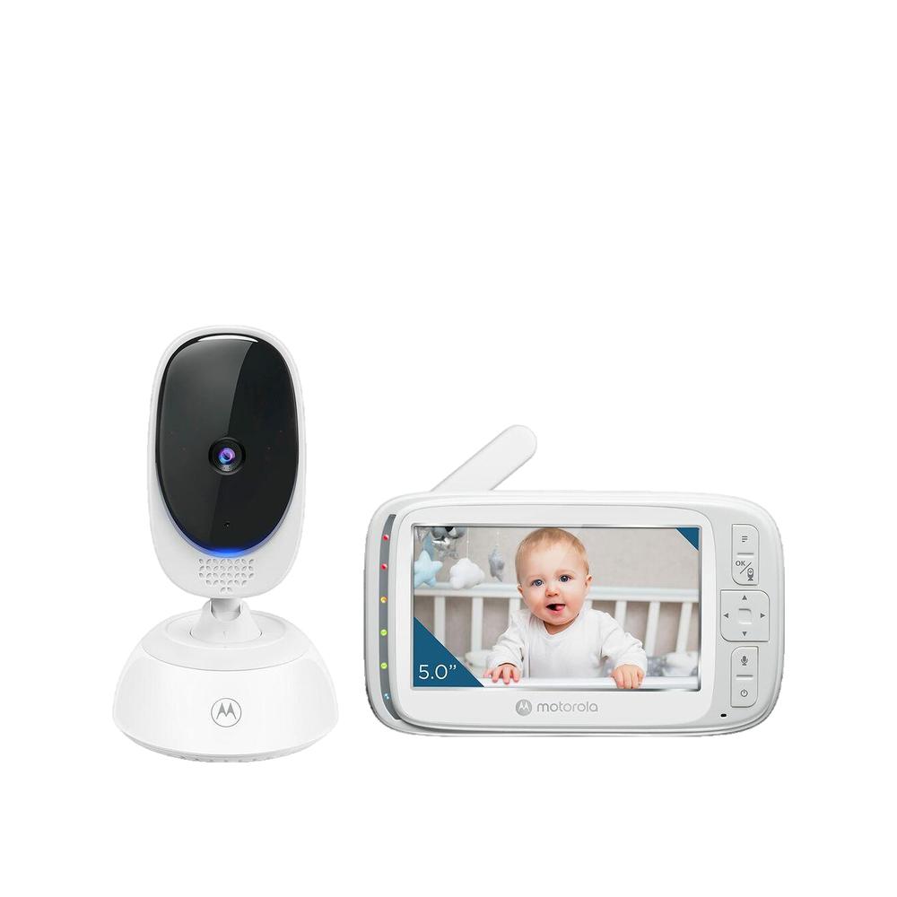 Motorola Nursery Vm75 Cámara Vigilancia De Bebé - Vigilabebés Con Unidad De Padres De 5 Pulgadas, Visión Nocturna Infrarroja, Zoom Digital, Comunicación Bidireccional Y Canciones De Cuna - Imagen 2