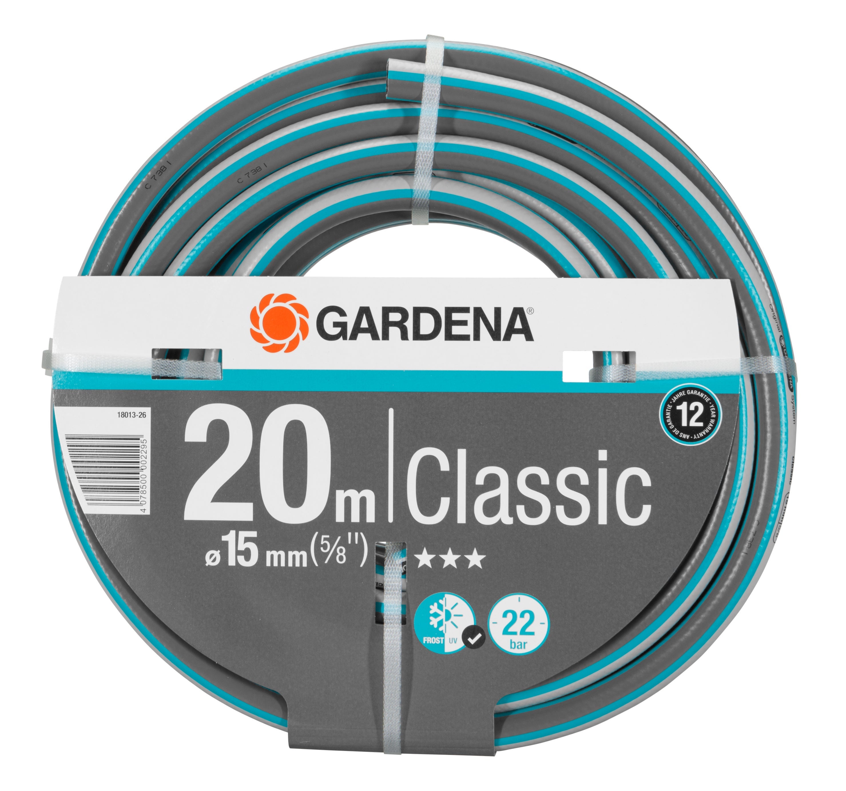 Wąż ogrodowy GARDENA Classic 20m Elastyczny i odporny na UV