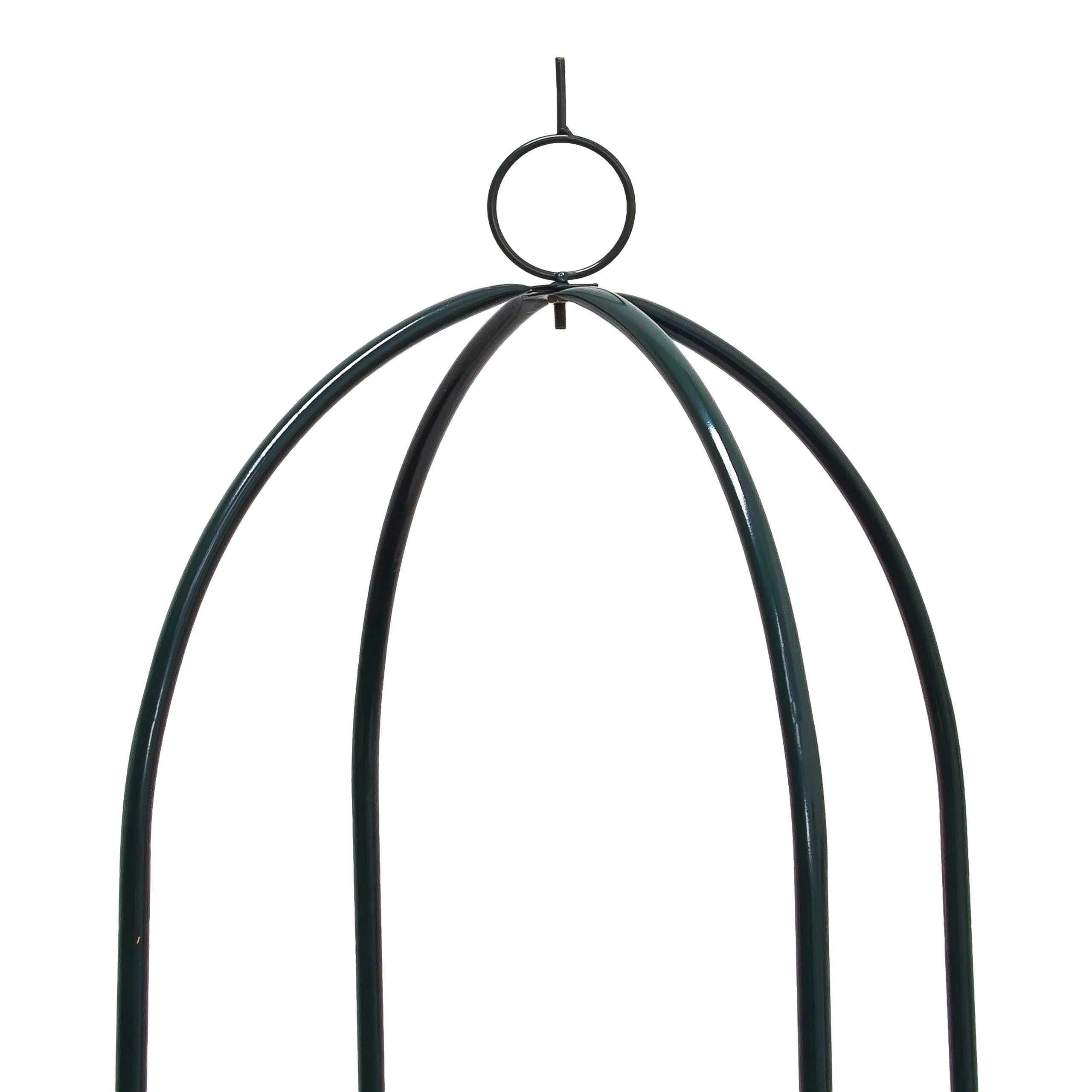 Relaxdays Obélisque tuteur, plantes grimpantes, rosiers arcade, arceau roses, arche jardin, métal 190 cm, vert - 6