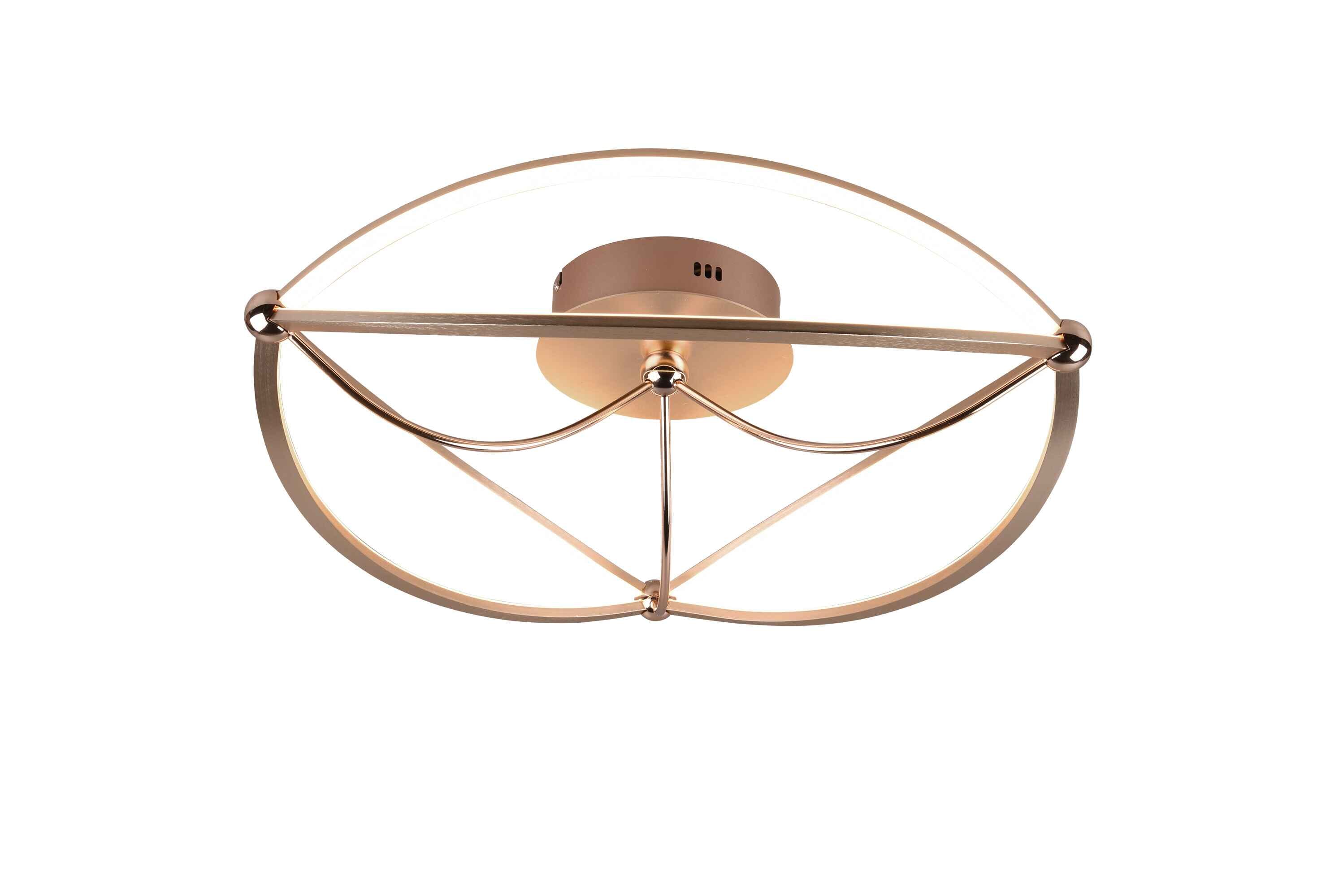 Lampa sufitowa LED CHARIVARI 42W Ciepła biel 5100lm metal złota wym:18x62x62cm IP20 Trio