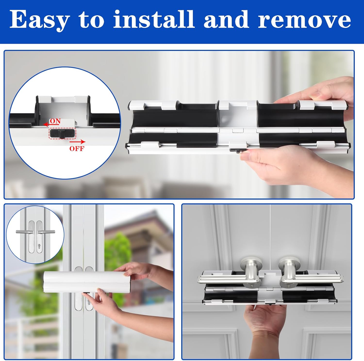 Serrure de Sécurité pour Porte-Fenêtre, Serrure Professionnelle pour Double Porte-Vitrée, Protection Renforcée - 4