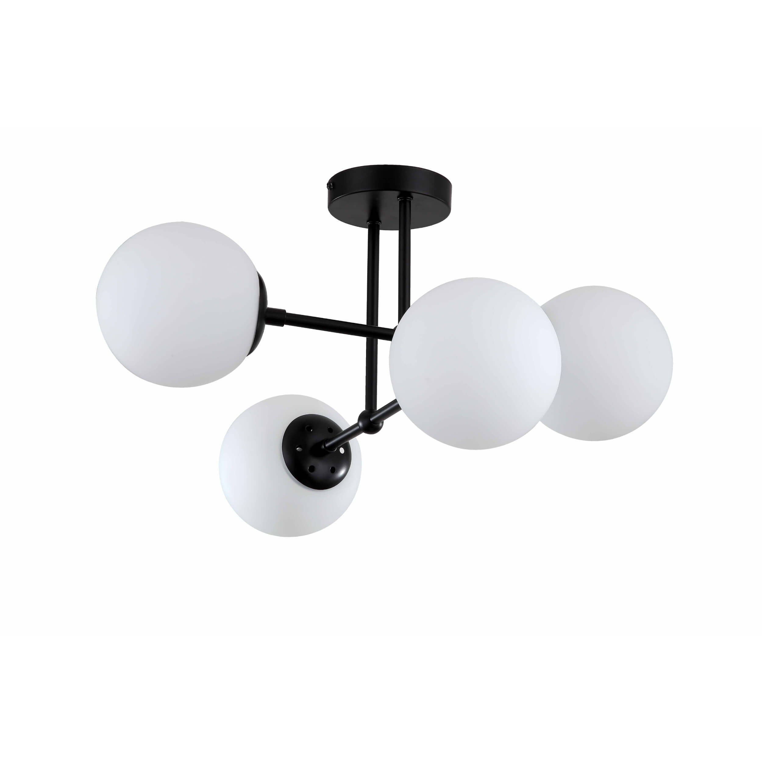 Lampa sufitowa wisząca Roma czarno-biała 4xE14x40W wym: 30 x 56 x 56 cm metal Light Prestige